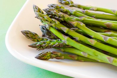 asparagus on a platter