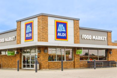 Outside view of an ALDI store