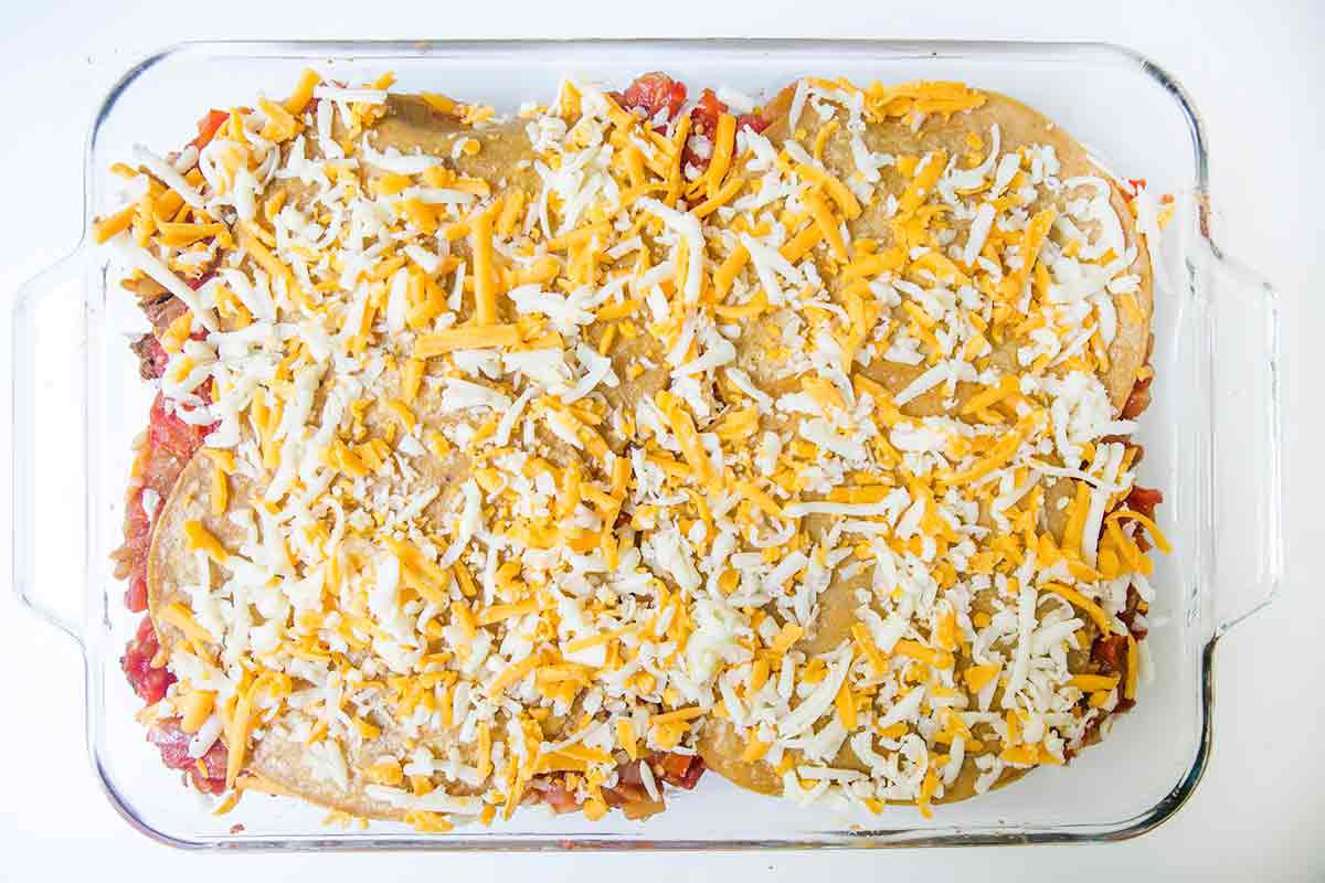 Repeat layering until all the ingredients are used up