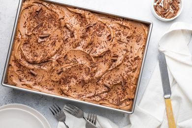 Chocolate Tres Leches Cake in a Cake Pan