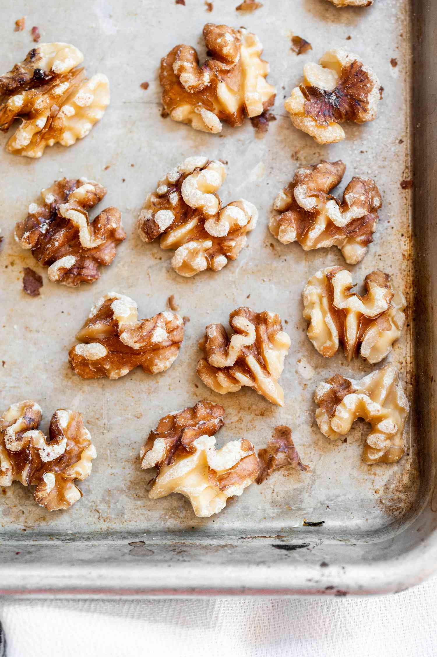 Toasted Walnuts on a Baking Pan