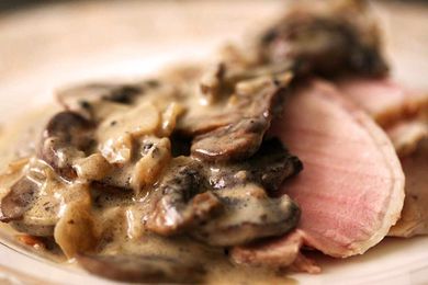 Pork Roast Cardamom Mushrooms