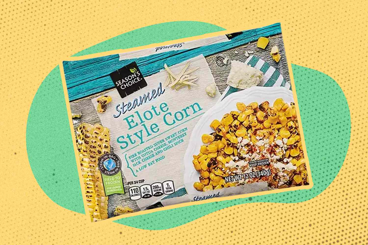 bag of Season's Choice Steamed Elote Style Corn
