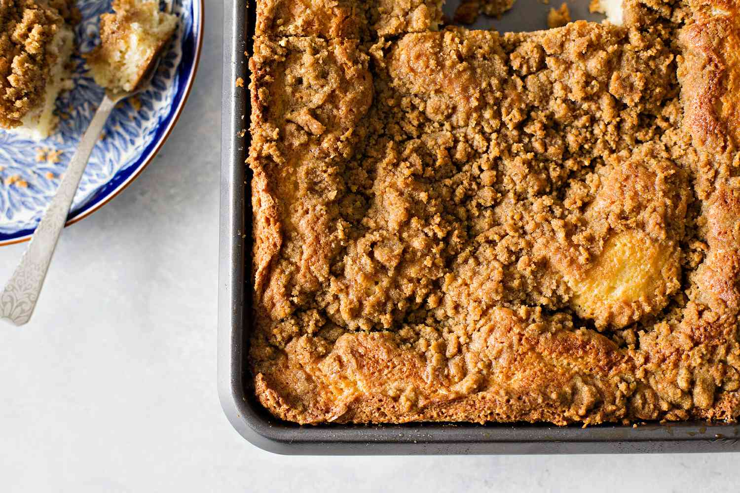 Cinnamon Coffee Cake - coffee cake in baking pan