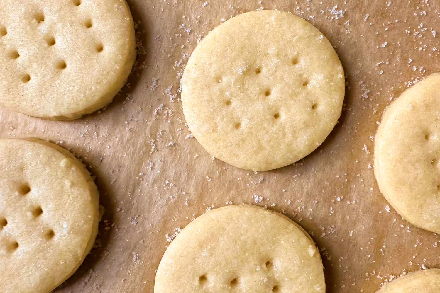 short bread cookies on a sheet pan