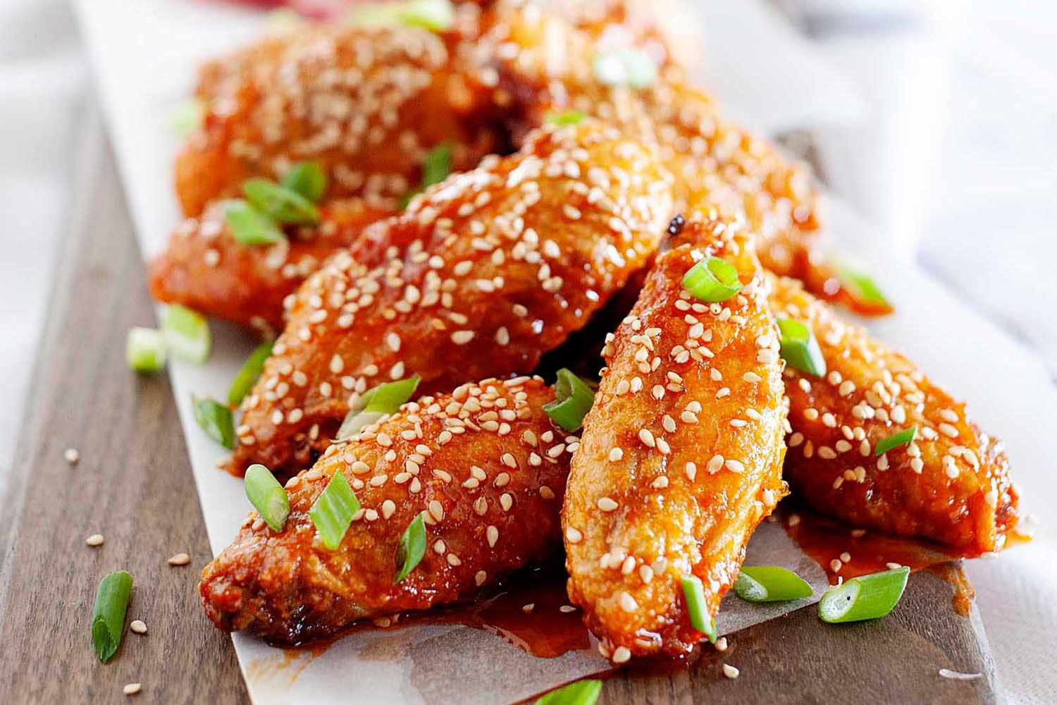 Air Fryer Chicken Wings on a Platter