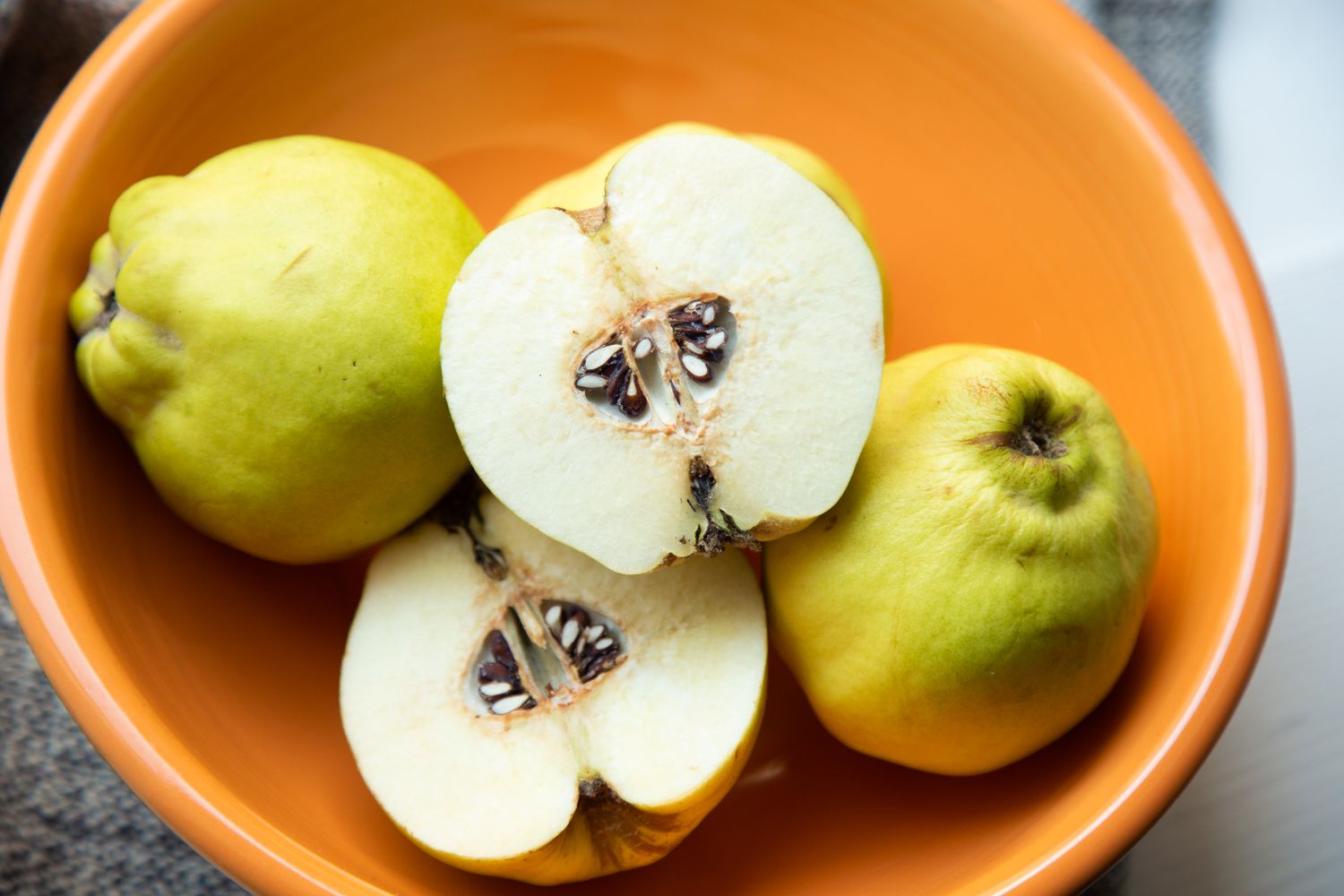 Inside of a quince