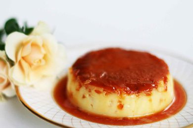 Rose Petal Flan