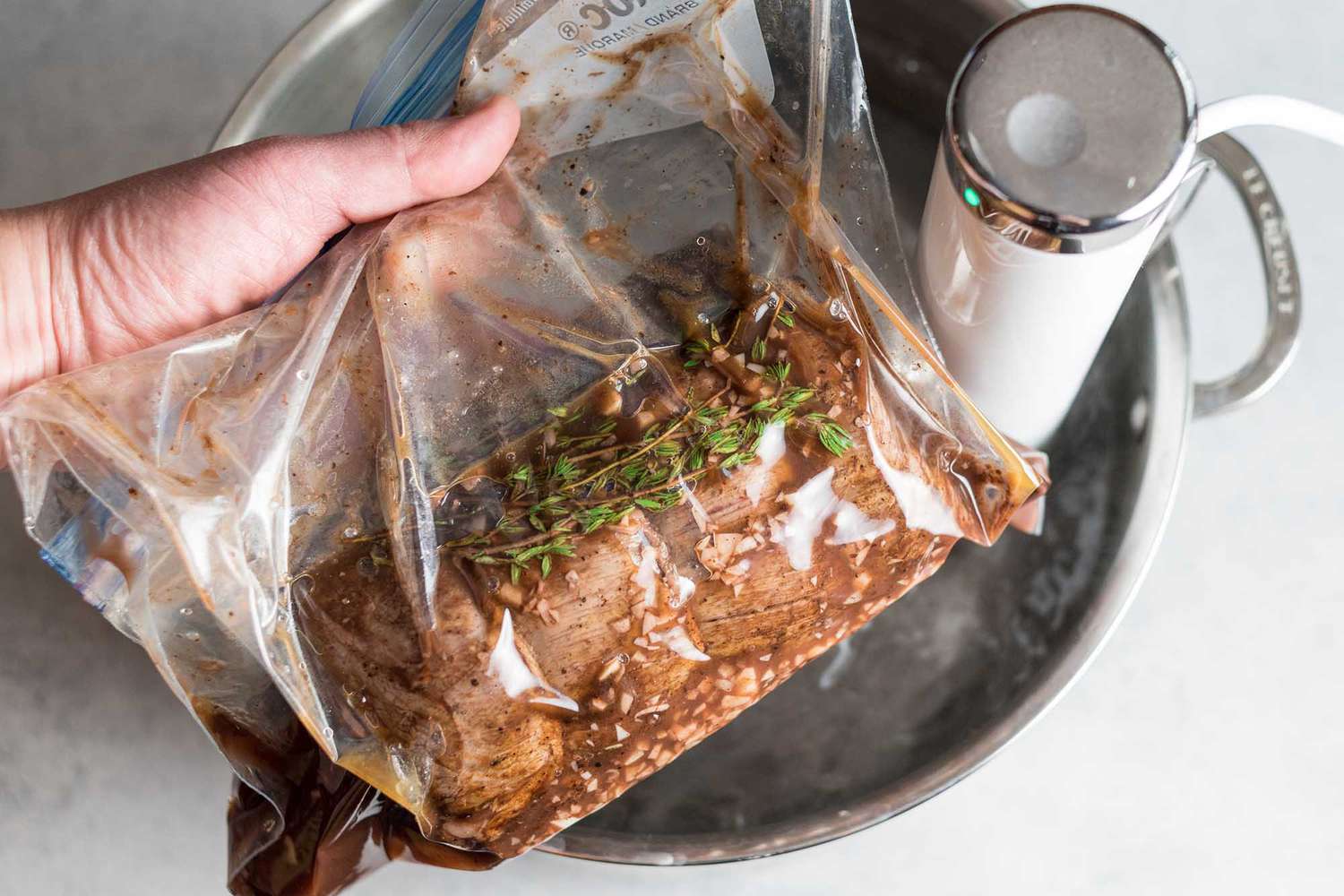 Sous Vide Beef Tenderloin with Port, Garlic, and Thyme