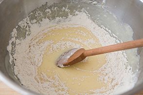 add dry ingredients to wet