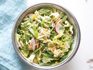 chinese cabbage salad in bowl