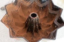 Bundt pan greased and dusted with cocoa for nonstick