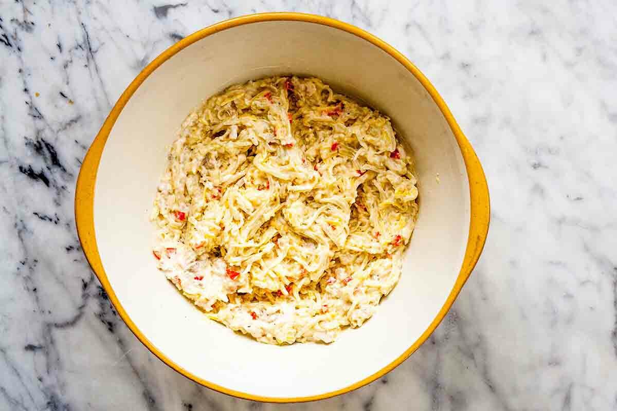 Funeral Potatoes with real Potatoes - mixed with cheese