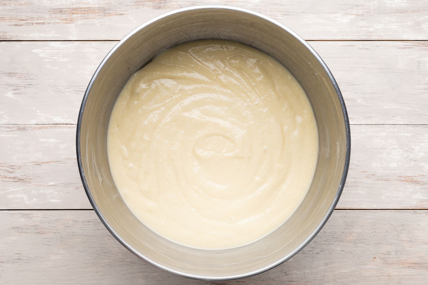Mixer Bowl of Strawberry Shortcake Cake