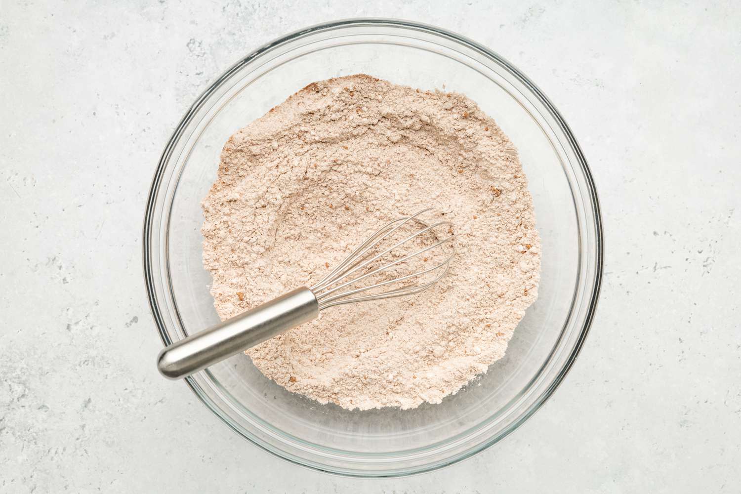 Chocolate Streusel Dry Ingredients Whisked Together for Chocolate Chip Banana Bread Coffee Cake Recipe