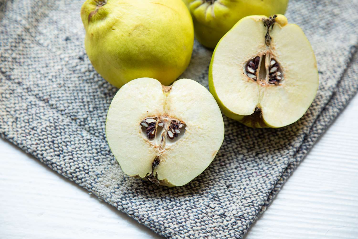 Showing inside of quince