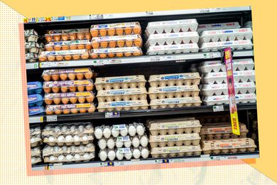 Egg cartons at the grocery store