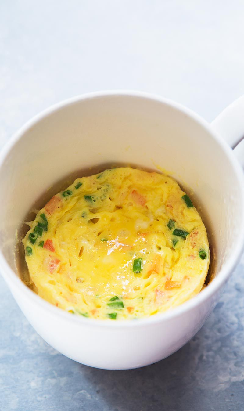 microwaved omelette in a mug