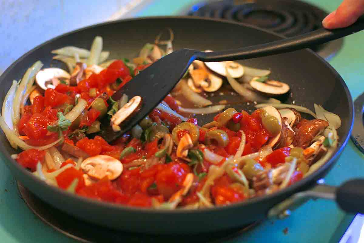 tilapia recipes - making pimiento