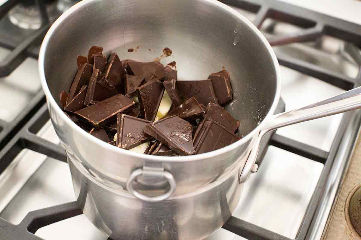 chocolate on a double boiler