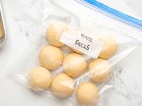 Frozen Dinner Rolls in zip top bag