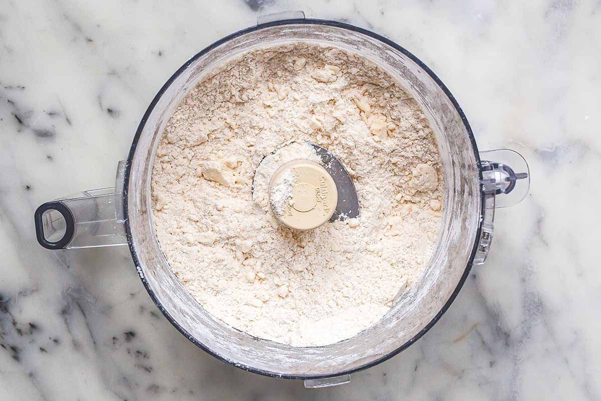 Flour in the food processor.