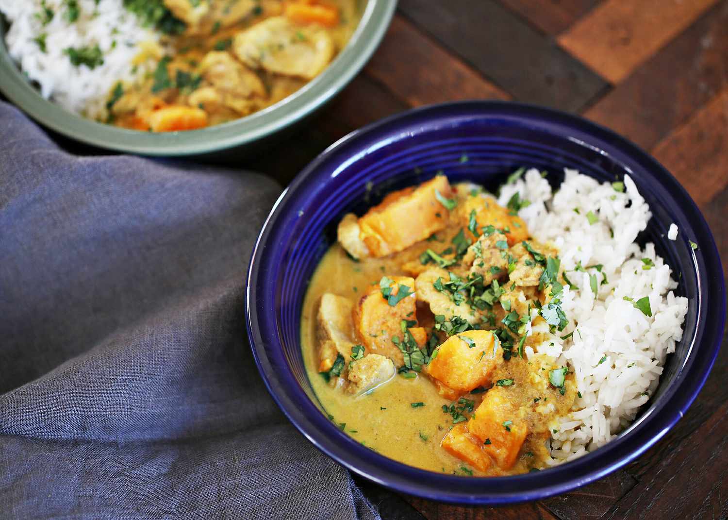 Vietnamese Chicken Curry (Cà Ri Gà) in bowls