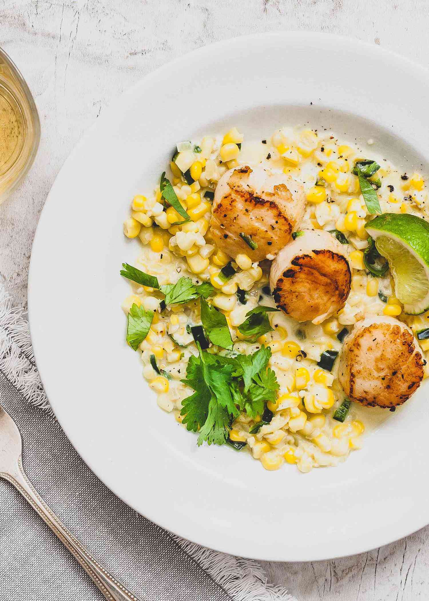 Seared Scallops with Summer Vegetables