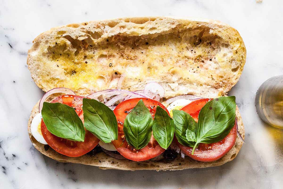 Nicoise tuna fish sandwich recipes fill the sandwiches