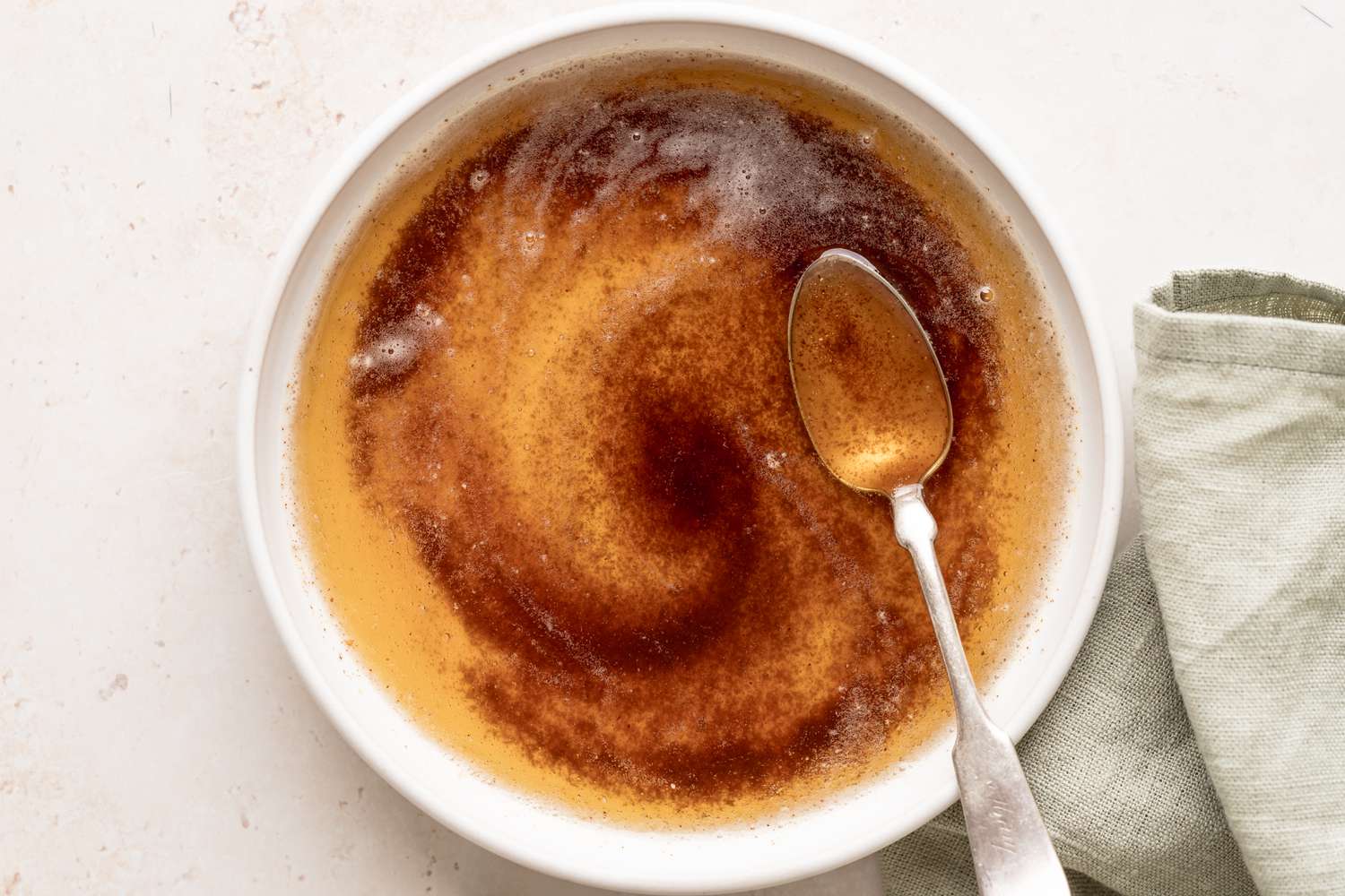 Brown butter in a bowl