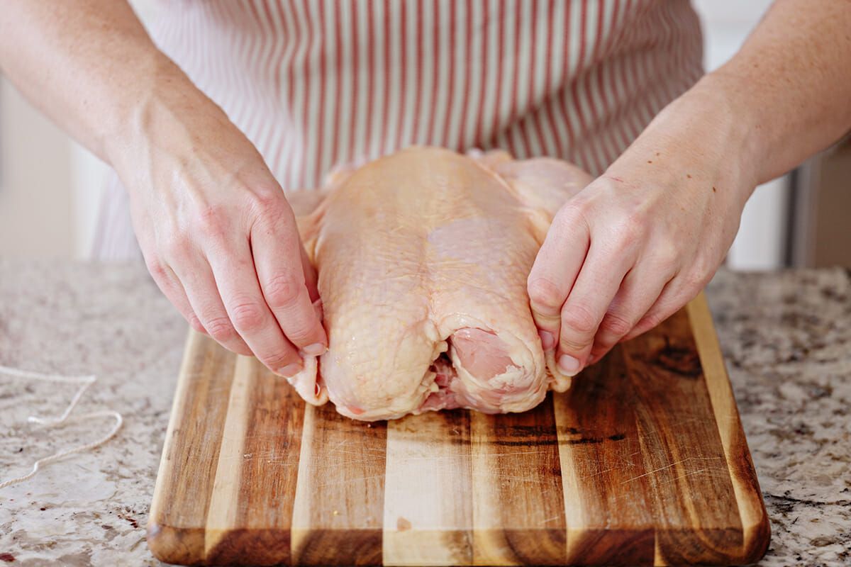 Best way to truss a chicken tuck the wings in
