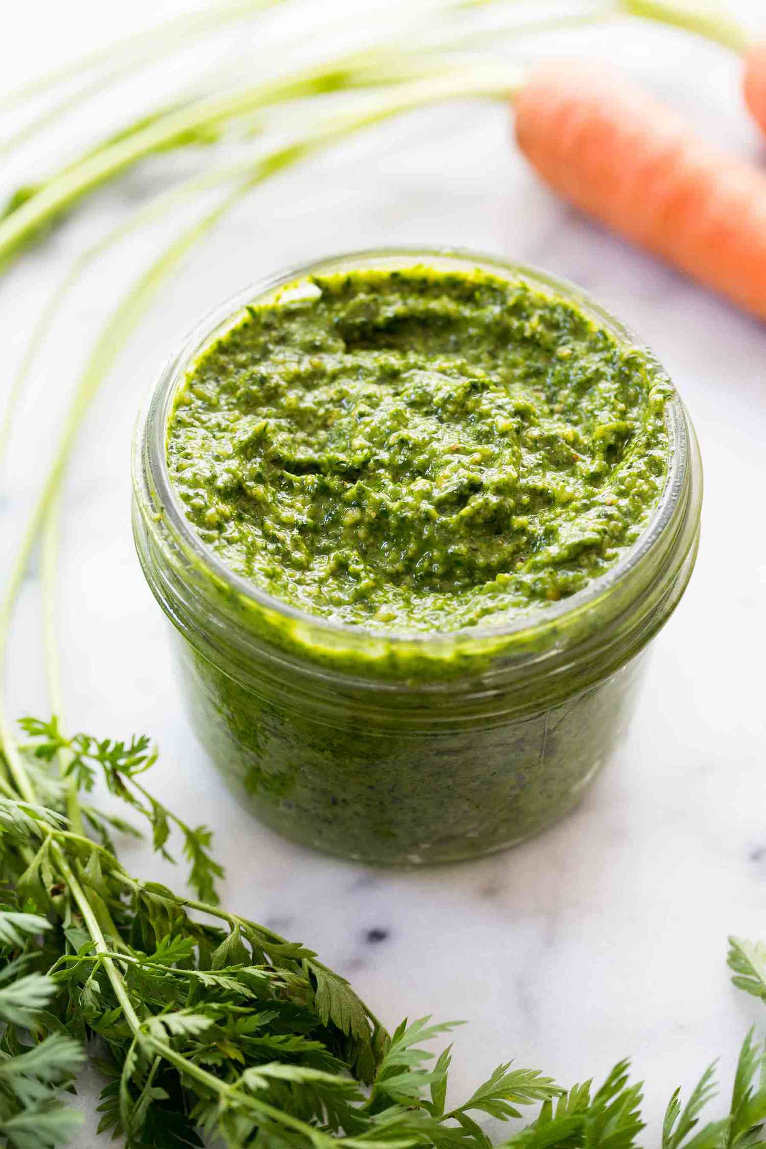 Carrot Top Pesto