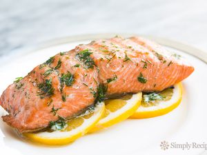 Grilled Salmon with Dill Butter