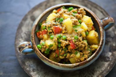Curried Ground Turkey with Potatoes recipe
