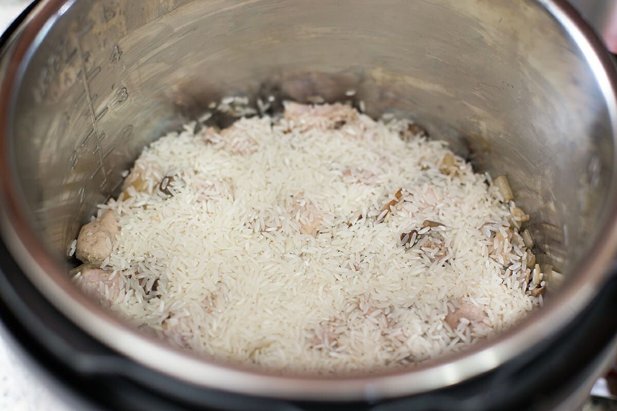Pressure Cooker Chicken and Rice Casserole