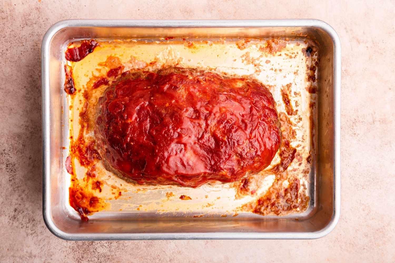 Baked Meatloaf on the Baking Pan