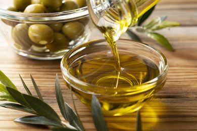 olive oil in a small bowl