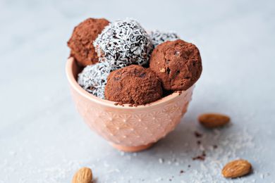 Date almond butter coconut balls