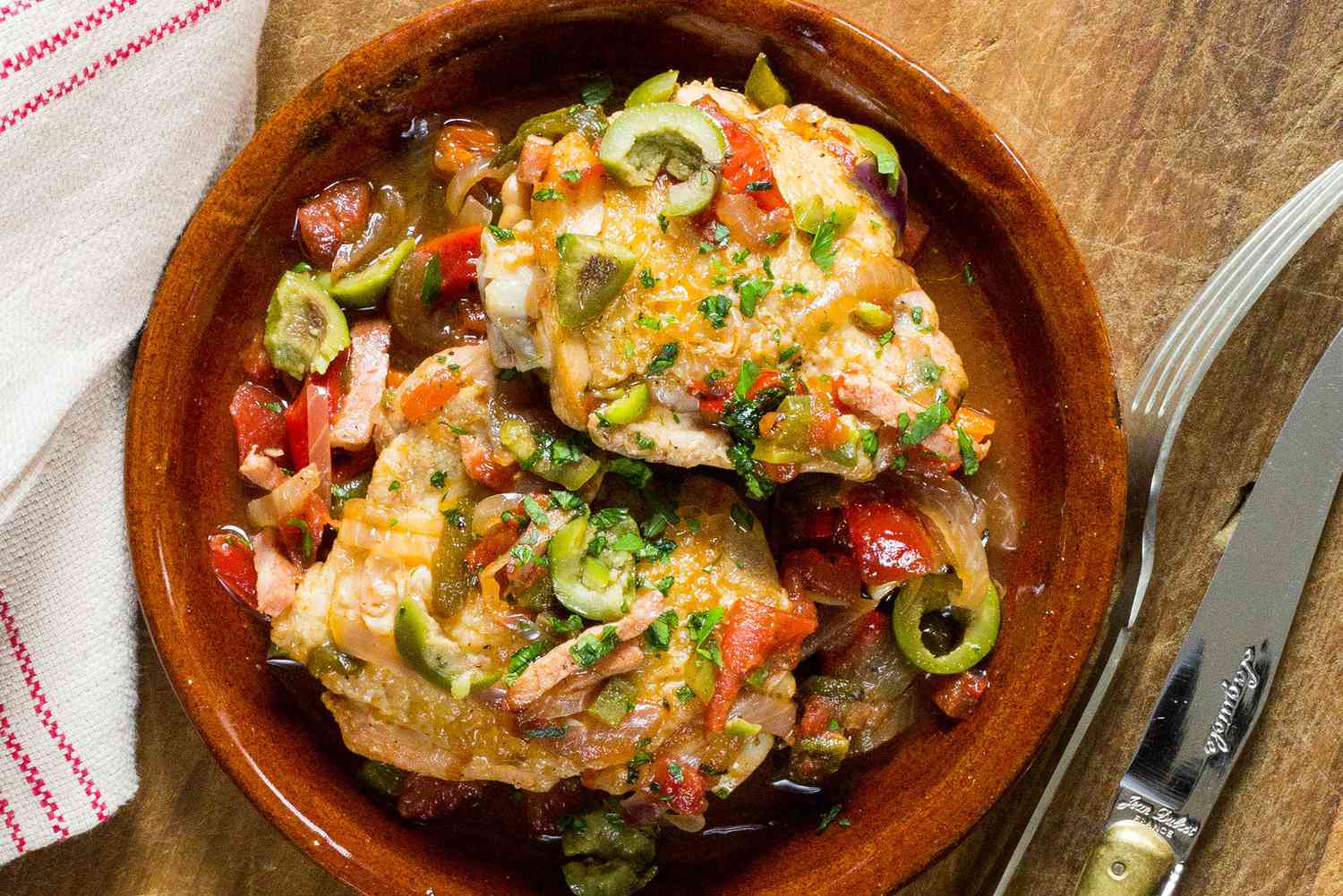 Basque-Style Chicken with Peppers and Olives