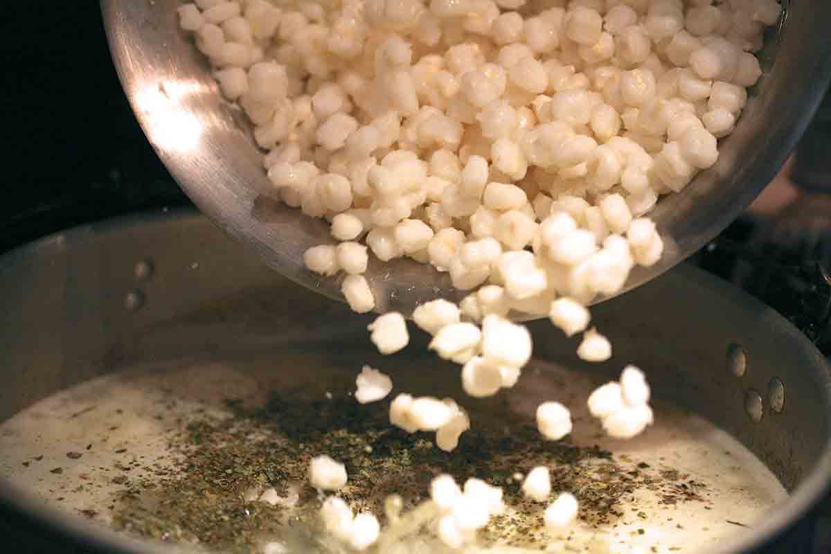 adding whole hominy to pozole