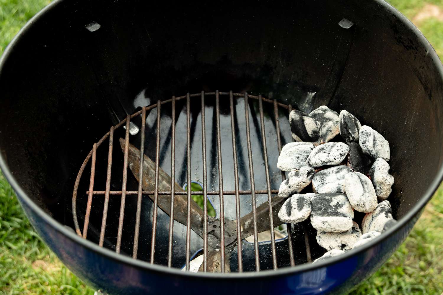 Grill with Charcoal for Grilled Broccolini with Lemon Tahini Dressing