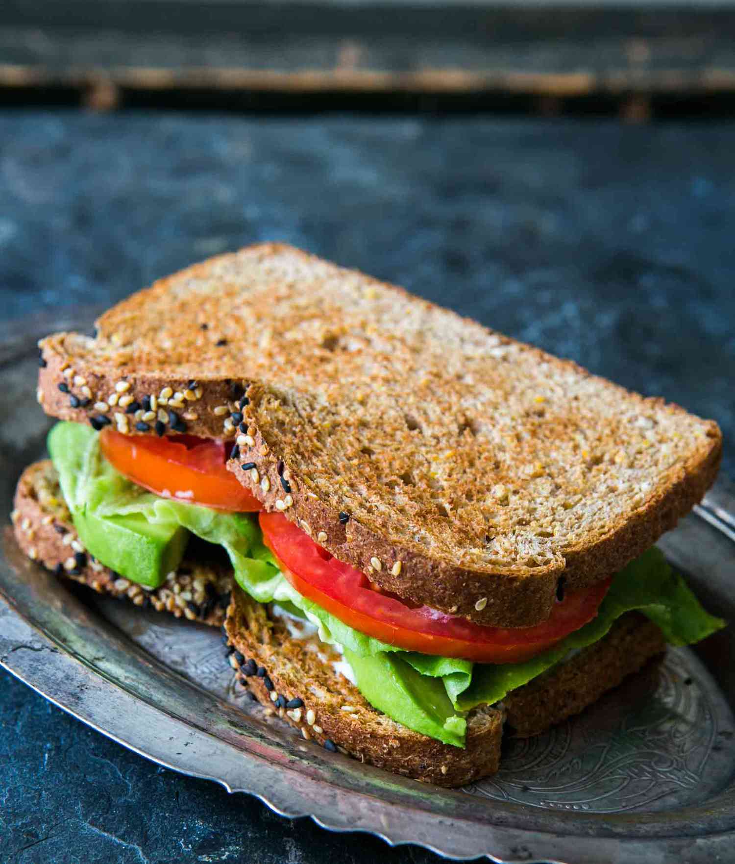 Avocado Lettuce Tomato Sandwich