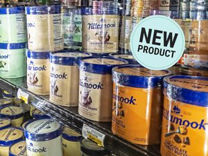 New Tillamook ice cream products displayed in a freezer section