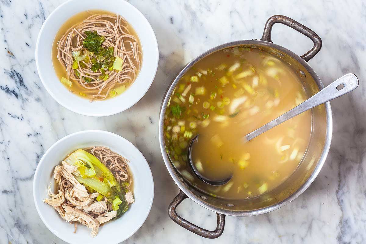 Soba Noodle Soup with Chicken and Bok Choy