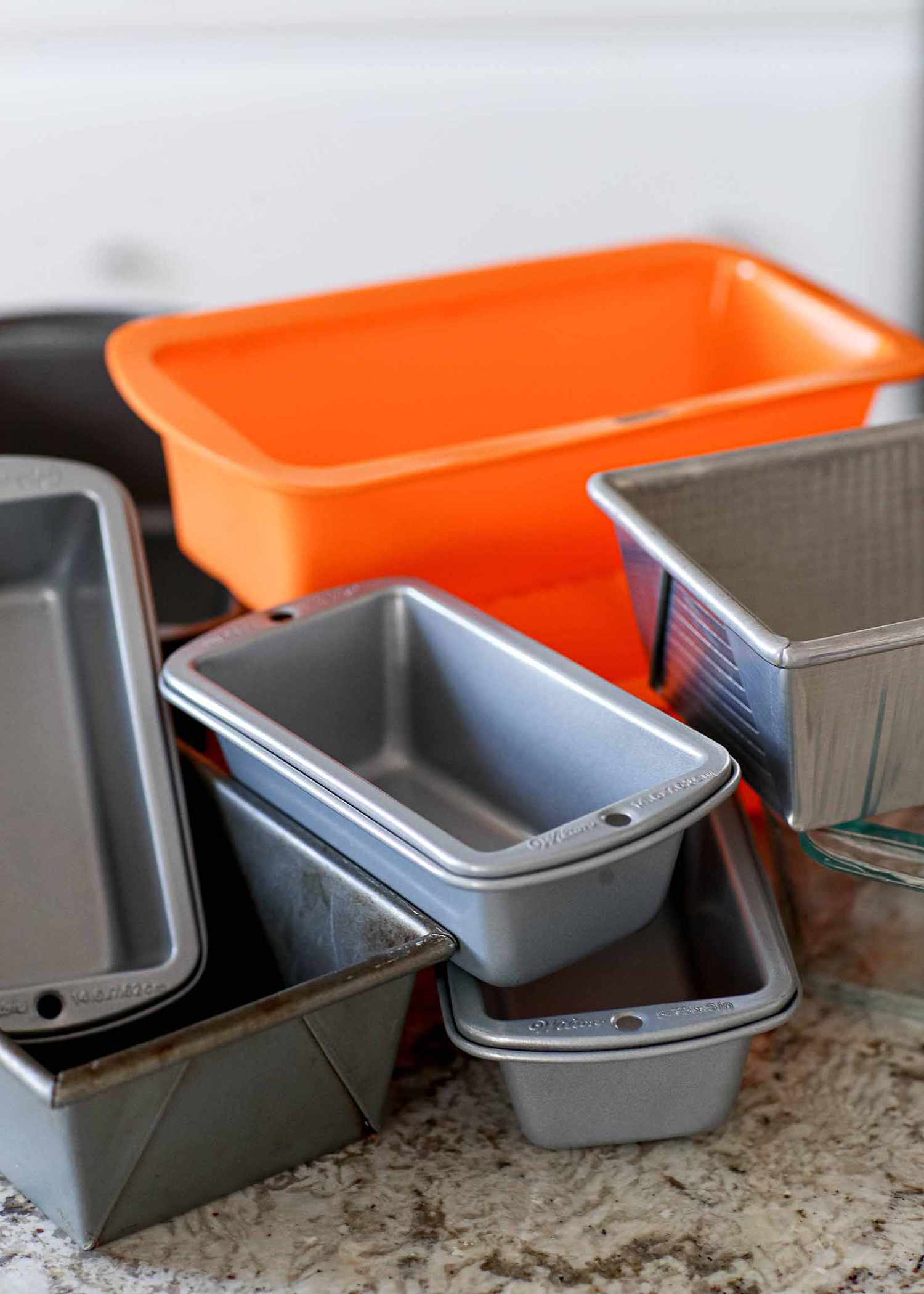 Best Loaf Pans - stack of loaf pans