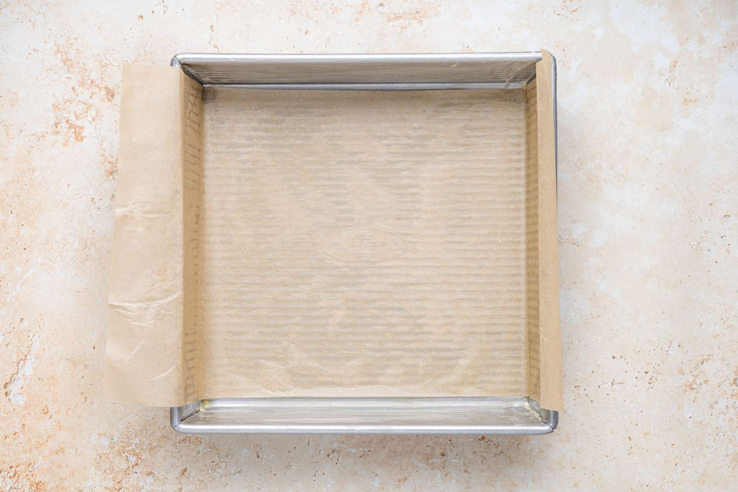 Baking Pan Lined with Parchment Paper for Milk Bread Rolls