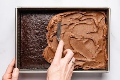 Chocolate cake with chocolate frosting