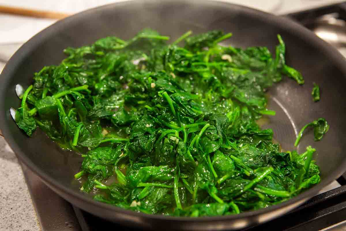 sautè fresh spinach