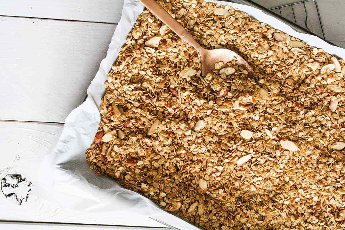 How to Make Granola with Cherries and Almonds make the granola