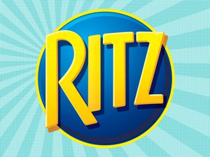 Ritz logo centered on a starburst background